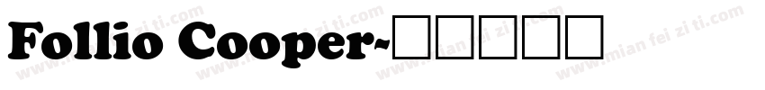 Follio Cooper字体转换